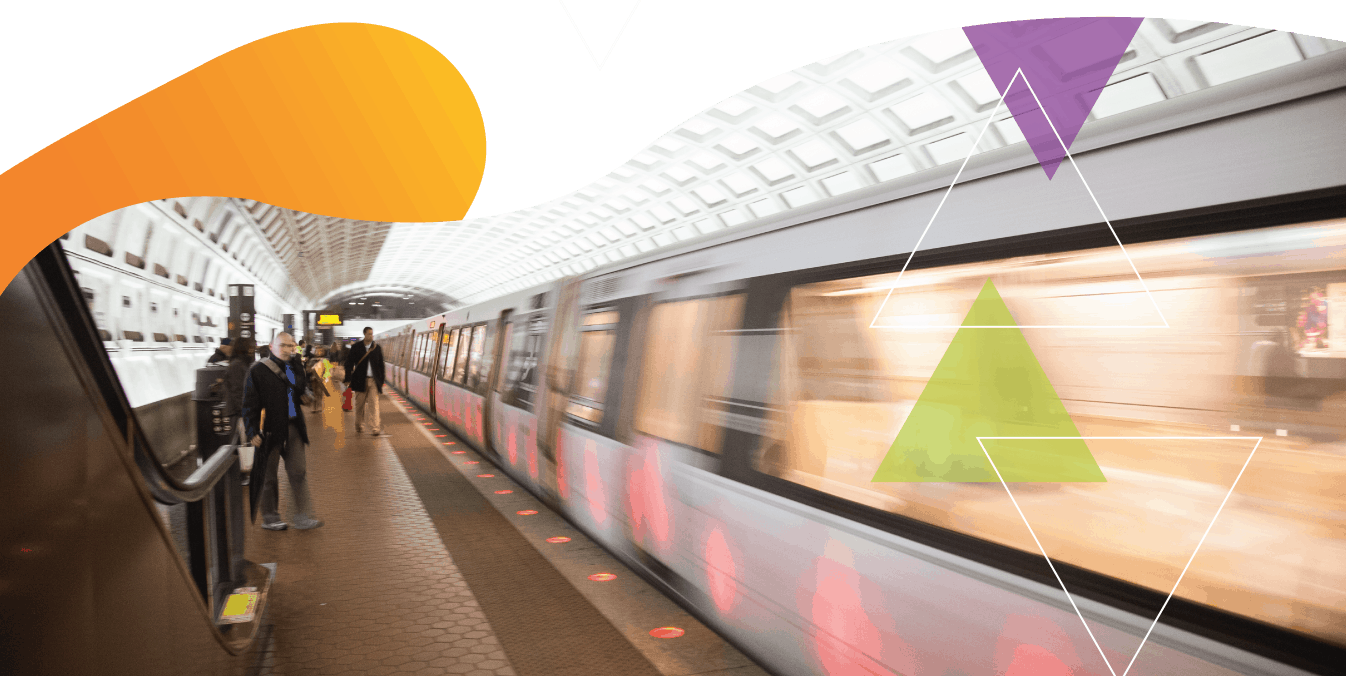 A Washington DC subway. With the goal of improving rider independence, MTM Transit partnered with WMATA to introduce travel training to its MetroAccess passengers.
