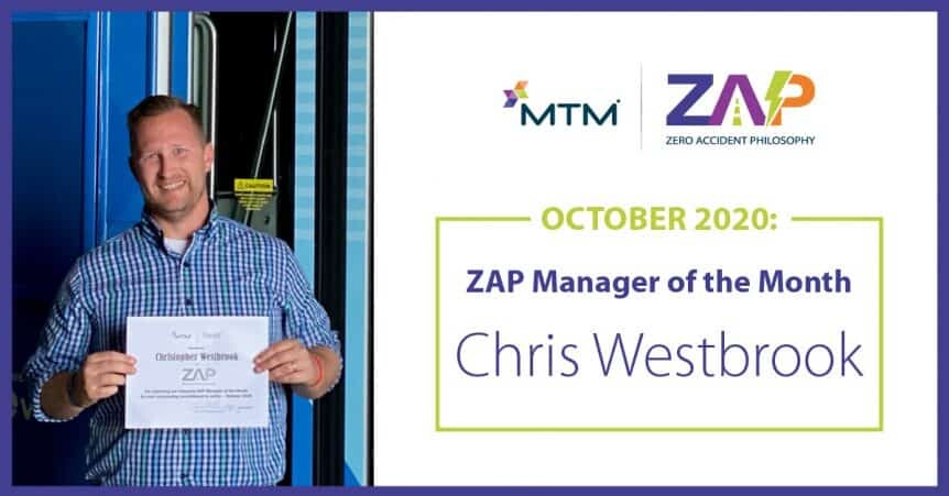 ZAP Manager of the Month Chris Westbrook