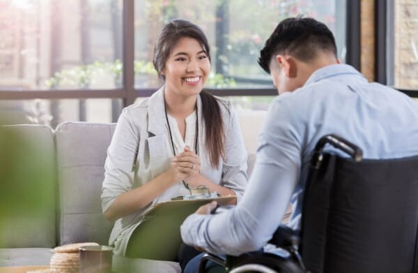 A woman performs an assessment with a man who utilizes a wheelchair. In partnership with MTS, MTM Transit and Michael Davis are excited to host our next mobility management webinar focused on conditional paratransit eligibility and the eligibility certification process.