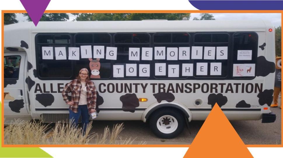 In Allegan County, Michigan, we were tasked with decorating one of the transit system's busses to fit the fair theme: Making Memories Together.