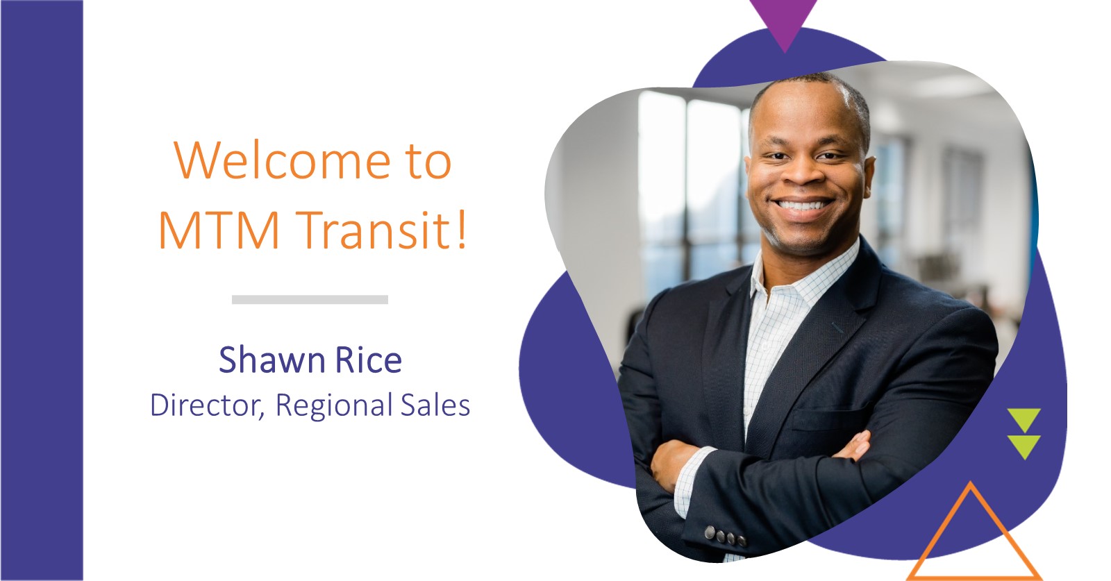 MTM Transit recently welcomed a new addition to our strategic sales team: Director, Regional Sales Shawn Rice. Meet Shawn, a results-driven leader with a long-term history of success in partnering with transit agencies to solve their most complex challenges!