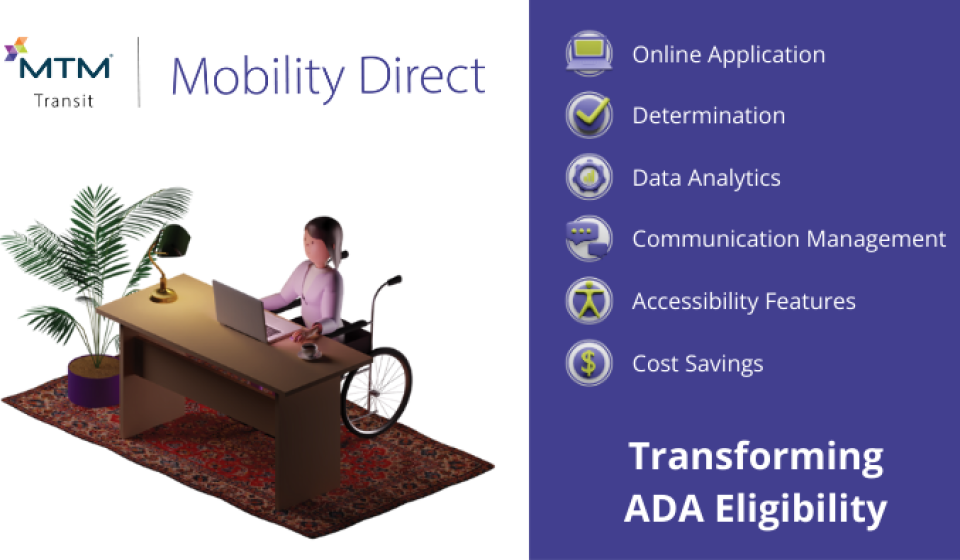 Discover Mobility Direct, MTM Transit's paratransit eligibility platform. Learn more about our automated eligibility process!