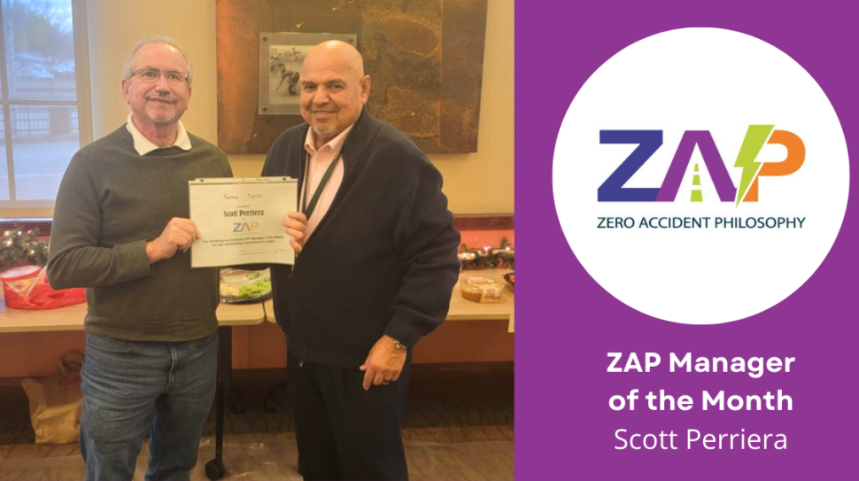 MTM Transit congratulates Scott Perriera, Maintenance Manager at our Tracy, CA location, on his recent honor of ZAP Manager of the Month!