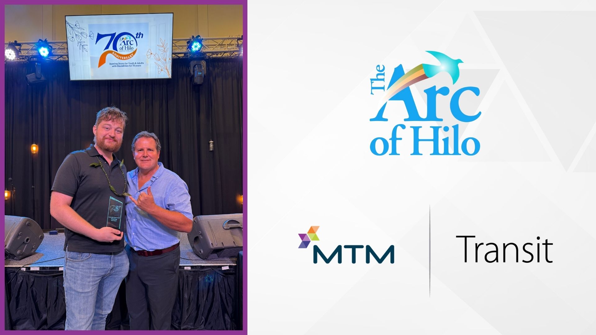 We were honored to receive the Community Partner Award from the Arc of Hilo at their 70th anniversary celebration!