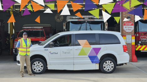 MTM Transit’s State College team recently hit 150 days accident and incident free and donated a vehicle to the local fire department.